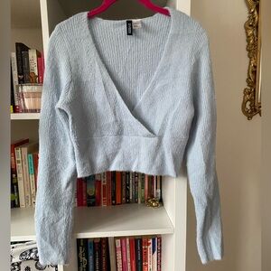 H&M Fuzzy V-Neck Sweater